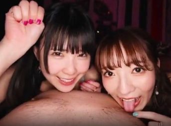 【小花のん・横宮七海】小悪魔っぽい誘惑でWたわわなおっぱい美痴女にホテルに連れ込まれ爆乳密着！フルチン起ちチ〇ポをおっぱいでしごくフェラで。。。