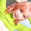 【素人】「わぁぁ！チンポおっきぃ！」派手な髪色のギャル！おっぱい大きいお姉ちゃんさんが巨根挿入される！