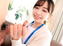 【シロウトナンパ】「オチンコすごいおっきぃ//」26歳のお姉さん！美人なナースさんが悩める男性のオチンコをフェラ！