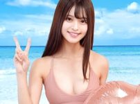 【素人ナンパ】「この先はちょっと…」20歳の素人女の子！スレンダー大きなおっぱいな身体の水着女の子が男性のお悩み相談に強力！